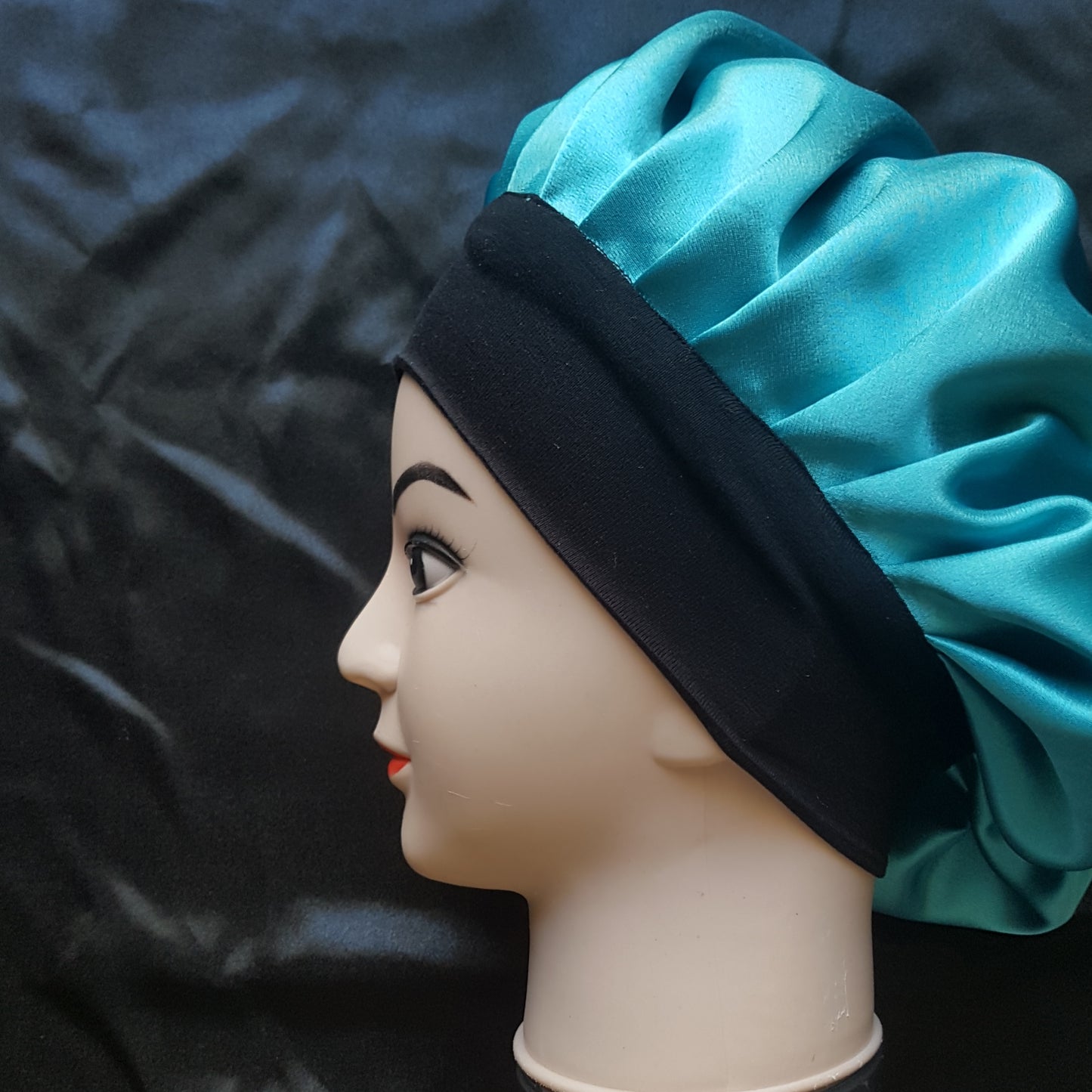 Bonnet -Turquoise- +2 chouchous cadeau