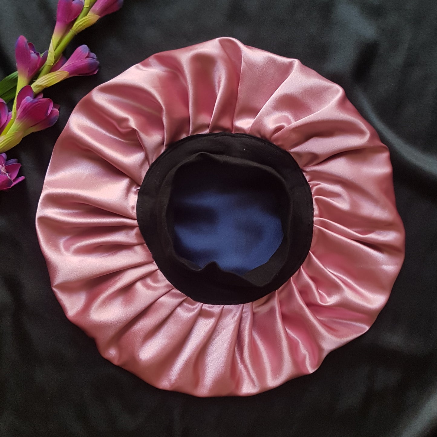 Bonnet -Rose- +2 chouchous cadeau
