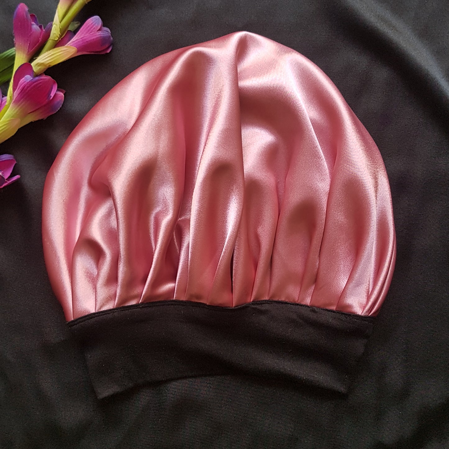 Bonnet -Rose- +2 chouchous cadeau